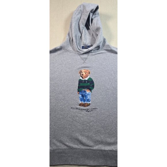 Polo Ralph Lauren Polo Bear Rugby Hoodie Men’s 3XL Gray Pullover Preppy Iconic - Picture 2 of 16
